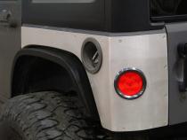 Jeep JK Steel Rear Corner Armor w/ Round Tail Light Holes for 07-18 Wrangler JK Unlimited Motobilt