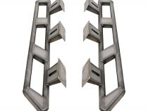 Frame Mounted Rocker Guards For 4 Door Jeep JL Bare Steel Motobilt