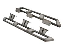 Frame Mounted Rocker Guards For 4 Door Jeep JL Bare Steel Motobilt