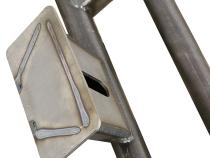 Frame Mounted Rocker Guards For 4 Door Jeep JL Bare Steel Motobilt