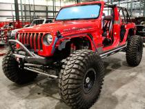 Frame Mounted Rocker Guards For 4 Door Jeep JL Bare Steel Motobilt