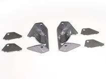 Dual Front Lower Shock Mounts SD60 Bare Steel Motobilt