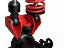 Dual Front Lower Shock Mounts SD60 Bare Steel Motobilt