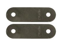 Universal 4 Inch Straight Leaf Spring Shackles With 2 Holes Bare Steel Motobilt