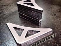 Two Slot Gusset 3x3 Inch Steel Motobilt