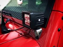 A-Pillar LED Light Mount Kit for Jeep JK/JKU Raw Motobilt