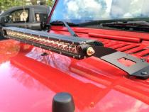 20 Inch LED Single Row Hood Light Mount Kit for Jeep JK Motobilt