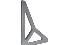 4x3 Inch Angled Arrow Gusset - 90 Degree Motobilt