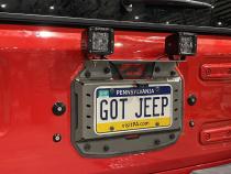 Aluminum Rear LED Light Bracket for MB1077 Fits Jeep JL Motobilt