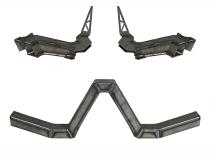 4 Link Rear Suspension Brackets With Crossmember For Jeep JKU Bare Steel Motobilt