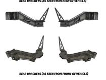 4 Link Rear Suspension Brackets With Crossmember For Jeep JKU Bare Steel Motobilt