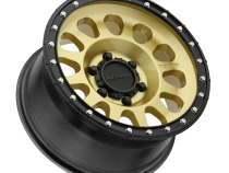Aluminum Wheels 16x8 MR315 Bolt Pattern 6 On 139.7 Offset 0 Lip Size 1.65 Gold GD Black Street Loc Method