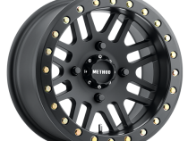 Aluminum Wheels 14x10 MR406 Beadlock UTV Bolt Pattern 4 On 156 Offset -2 Lip Size 3.43 Matte Black MB Method