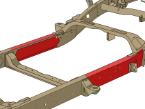 Center Rear Frame Repair Kit For 99-06 Chevy and GMC Trucks Driver Side Rust Buster Frameworks