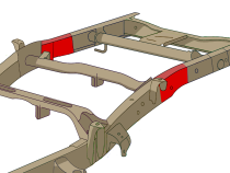 Rust Buster 2007-2019 Chevy Silverado / GMC Sierra 1500 Ext Cab Over Axle Frame Section RB7335L/R