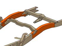 Over Axle Frame Repair Kit For 94-04 Chevy S10/GMC Sonoma Driver Side Rust Buster Frameworks