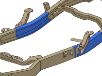 Leaf Spring Frame Repair Kit For 94-04 Chevy S10/GMC Sonoma Passenger Side Rust Buster Frameworks
