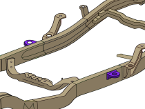 Center Cab Mount For 94-04 Chevy S10 and GMC Sonoma Rust Buster Frameworks