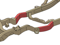 Center Forward Frame Repair Kit For 94-04 Chevy S10 and GMC Sonoma Passenger Side Rust Buster Frameworks