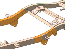 Mid-Rear Frame Repair Kit With C/A Mount Passenger Side For 1996-2002 Toyota 4Runner Rust Buster Frameworks