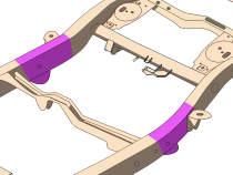 Mid Frame Repair Kit For 4Runner and FJ Cruiser Passenger Side Rust Buster Frameworks