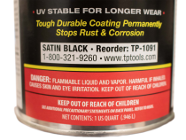 Total Protection Rust Cover Paint 1 US Quart - Satin Black Rust Buster Frameworks