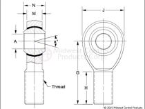 3/4 in Rod End Kit Right hand 9/16 in Standard Artec Industries