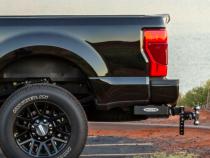 R-STEP 9 Inch Wide For 2017-2022 Ford Super Duty Bed Step Attachment Brackets Drivers Side Behind Rear Tire Rock Slide Engineering