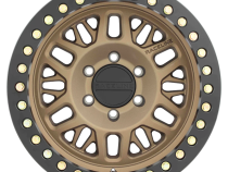 Aluminum Wheels 17x9 Ryno Cast Beadlock RT951BZ Textured Matte Bronze Black Beadlock Ring -12 Offset 5 on 127 Bolt Pattern 83.82 Bore Raceline