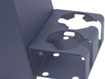 Dual Cup Holder Universal 9 Degree Angle Black Tuffy Security Products