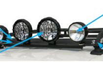 Light Bar Mounting Kit 07-14 FJ Cruiser Black Tuffy Security Products