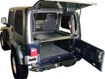 Deluxe Cargo Enclosure - 87-95 Wrangler YJ / 97-06 Wrangler TJ Rear Seats Must Be Removed Black Tuffy Security Products