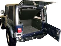 Deluxe Cargo Enclosure - 87-95 Wrangler YJ / 97-06 Wrangler TJ Rear Seats Must Be Removed Black Tuffy Security Products