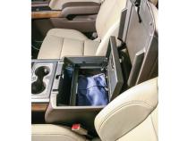 Console Safe - 14-19 Silverado/Sierra 1500 {19 Old Body Style} / 15-19 2500HD/3500HD / 15-20 Suburban/Tahoe/Yukon/Yukon XL w/ Flow-Thru Console Black Tuffy Security Products