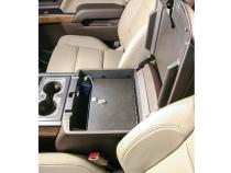 Console Safe - 14-19 Silverado/Sierra 1500 {19 Old Body Style} / 15-19 2500HD/3500HD / 15-20 Suburban/Tahoe/Yukon/Yukon XL w/ Flow-Thru Console Black Tuffy Security Products