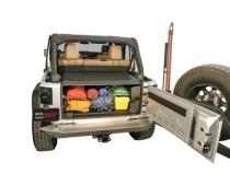 Deluxe Cargo Enclosure - 11-18 Wrangler JK Rear Seats Must Be Removed on 2-Door Models Black Tuffy Security Products