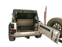 Deluxe Cargo Enclosure - 11-18 Wrangler JK Rear Seats Must Be Removed on 2-Door Models Black Tuffy Security Products