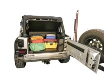 Deluxe Cargo Enclosure - 11-18 Wrangler JK Rear Seats Must Be Removed on 2-Door Models Black Tuffy Security Products
