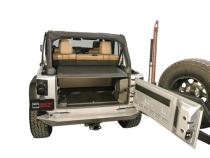 Deluxe Cargo Enclosure - 11-18 Wrangler JK Rear Seats Must Be Removed on 2-Door Models Black Tuffy Security Products