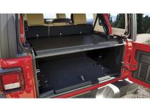 Deluxe Cargo Enclosure - 18-22 Wrangler JL {21-22 Exc. 4XE} w/o OEM Subwoofer Rear Seats Must Be Removed on 2-Door Models Black Tuffy Security Products