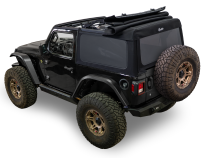 Supertop Glide Jeep 2018-2025 Wrangler JL 2-Door Squareback Premium Black Twill Bestop