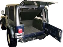 Deluxe Cargo Enclosure - 87-95 Wrangler YJ / 97-06 Wrangler TJ Rear Seats Must Be Removed Black Tuffy Security Products