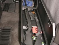 Rear Underseat Lockbox - 07-19 Silverado/Sierra 1500 19 Old Body Style} / 07-19 2500HD/3500HD w/ Crew Cab Full Length Black Tuffy Security Products