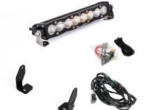 S8 10 Inch Light Bar Hood Mount Kit Polaris 2025 RZR ProR; ProS; ProXP, Clear Baja Designs