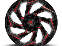 Aluminum Wheels 17X9 Reaction D755 5 On 114.3/5 On 127 Gloss Black Milled Red Tint 78.1 Bore 1 Offset Fuel Off Road Wheels