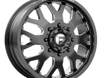 Dually Wheels 20X8.25 FF19D Dually DE19 BK 10 On 225 Gloss Black Milled 170.1 Bore 105 Offset Front Dually Fuel Off Road Wheels