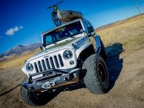 07-18 Wrangler JK RockGuard Epic Front Bumper w/ Hoop Offset Drum Winch TeraFlex