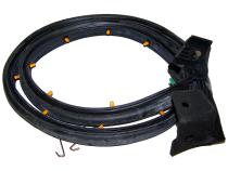Left Door Weatherstrip for 1997-2006 Jeep TJ Wrangler w/ Half Steel Doors Crown Automotive