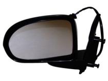 Left Power, Manual Folding Mirror for 2007-2010 Jeep MK Compass, Textured Black Crown Automotive