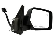 Right Power, Heated, Manual Folding Mirror for 2007-15 Jeep MK Patriot, Black Crown Automotive